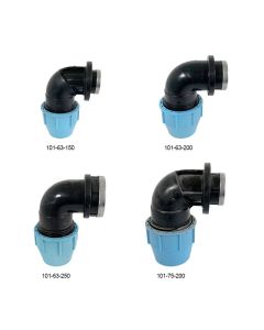 Unidelta Winkel 90° mit IG, Klemmfitting
