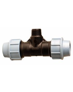 Unidelta T-Stück mit AG, Klemmfitting