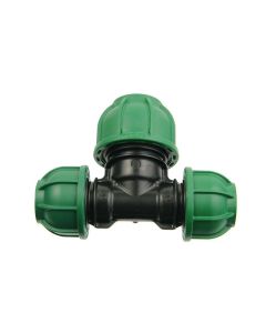 T-Stück vergrößert, Irritec-Klemmfitting