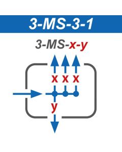 Expressbox 4 Ventile 3 - 1, Messing