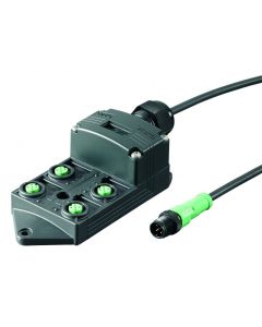 Verteiler-4 fach, 1 x M12 Stecker