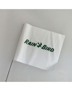 Rainbird Markierungsfahne, weiß, grüne Schrift