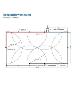 Reitplatz-Set, 40x20 m, elektr., ME, 2,1 m³