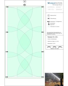 Reitplatz BASIC 50 x 25 m, 8 Regner, elektr. Einzelsteuerung