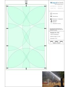 Reitplatz BASIC 50 x 30 m, 10 Regner, elektr. Einzelsteuerung